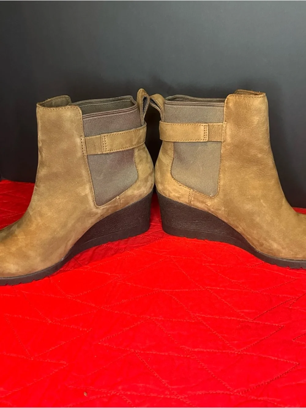 UGG Women's Indra waterproof Brown Wedge Ankle Booties